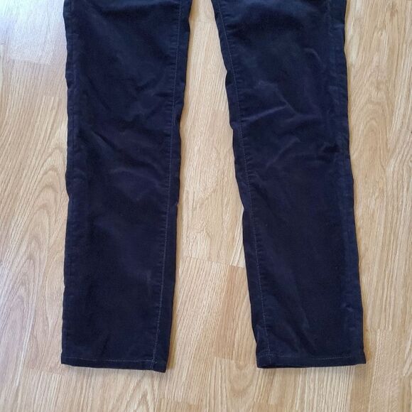 ANN TAYLOR | 'The Skinny' Modern Fit Velvet Pants - size 0 in Black - Picture 4 of 11